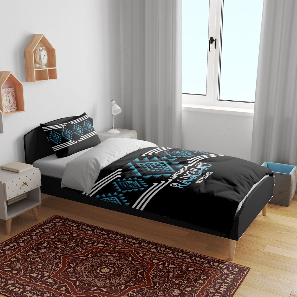 Aotearoa Atua Ranginui Bedding Set Maori Sky Father Taniko Motifs