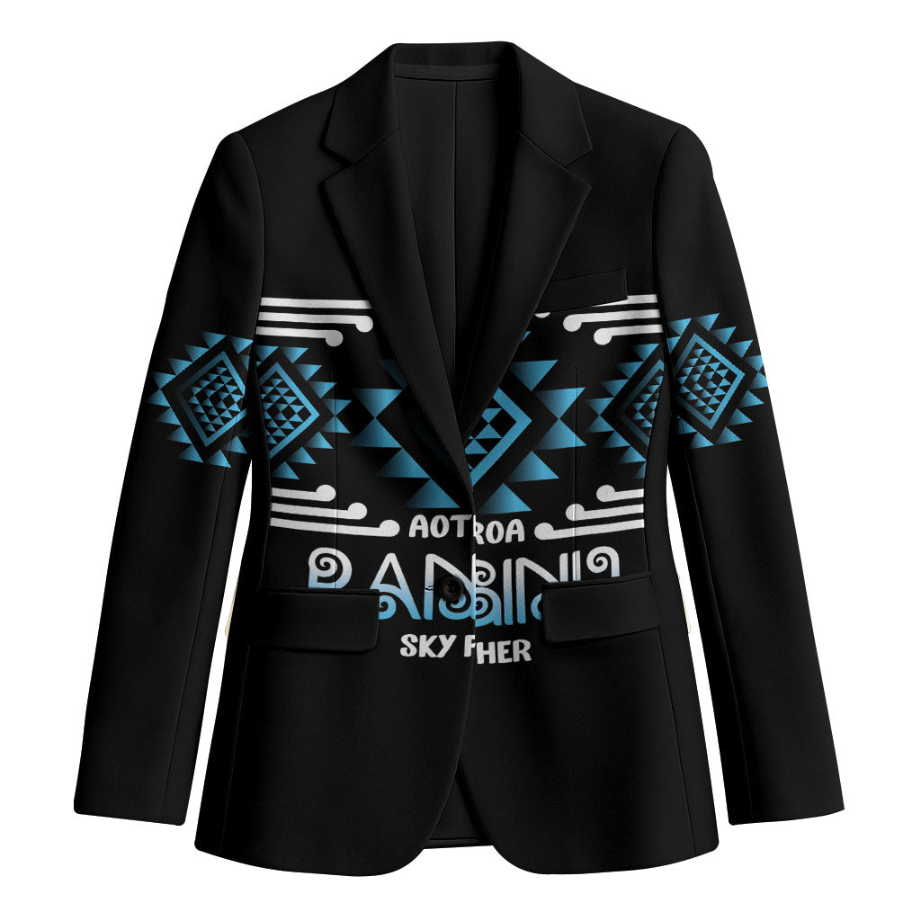 Aotearoa Atua Ranginui Personalised Blazer Maori Sky Father Taniko Motifs