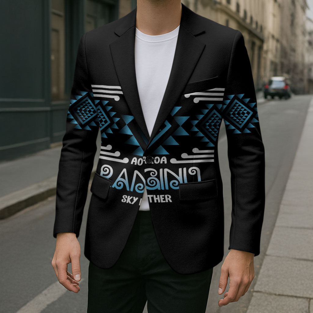 Aotearoa Atua Ranginui Personalised Blazer Maori Sky Father Taniko Motifs