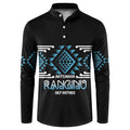 Aotearoa Atua Ranginui Personalised Button Sweatshirt Maori Sky Father Taniko Motifs