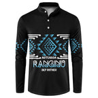 Aotearoa Atua Ranginui Personalised Button Sweatshirt Maori Sky Father Taniko Motifs