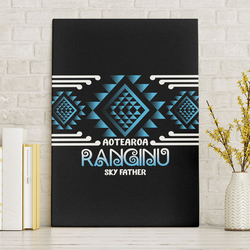 Aotearoa Atua Ranginui Canvas Wall Art Maori Sky Father Taniko Motifs