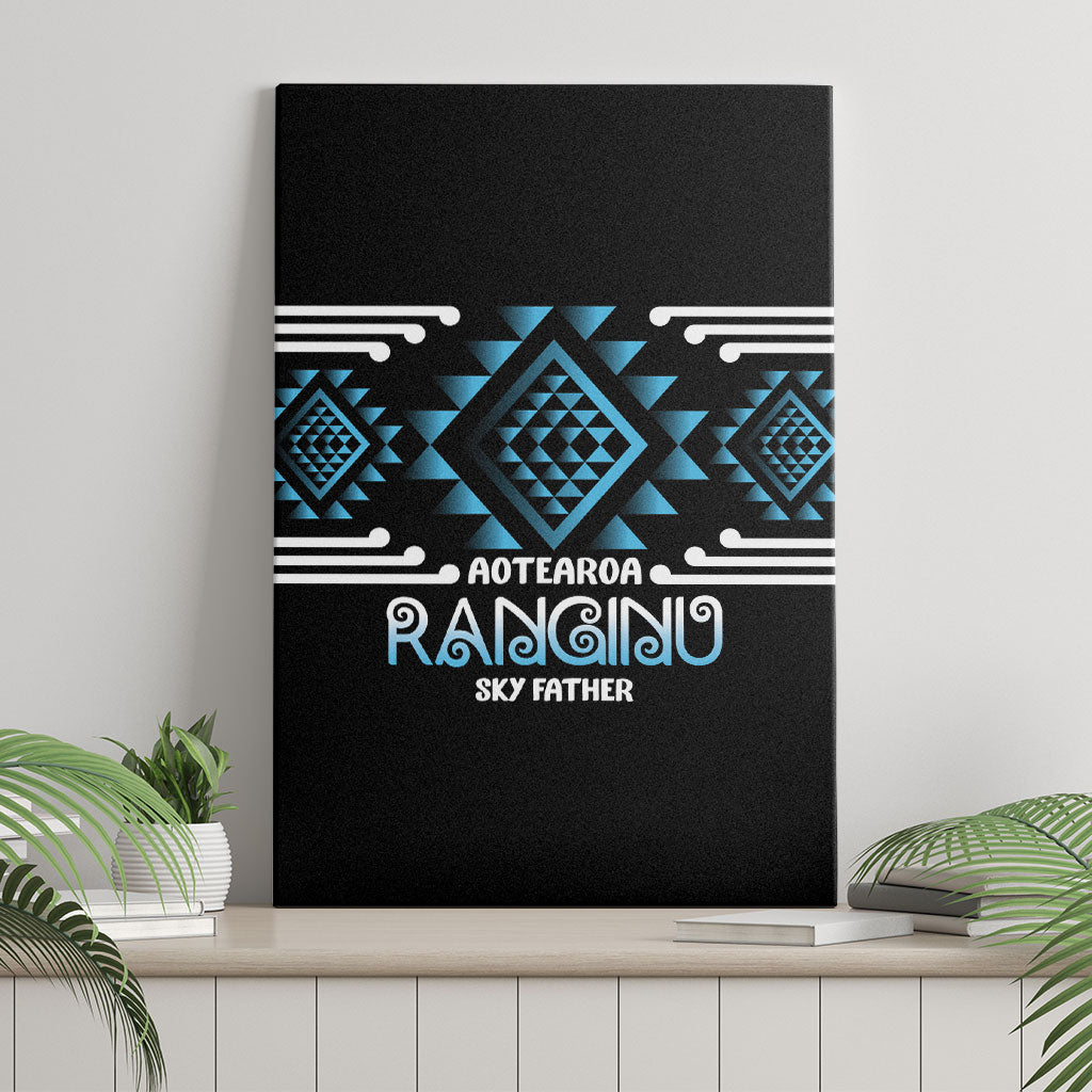 Aotearoa Atua Ranginui Canvas Wall Art Maori Sky Father Taniko Motifs