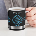 Aotearoa Atua Ranginui Personalised Ceramic Mug Maori Sky Father Taniko Motifs