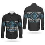 Aotearoa Atua Ranginui Personalised Couples Matching Off Shoulder Maxi Dress and Long Sleeve Button Shirt Maori Sky Father Taniko Motifs
