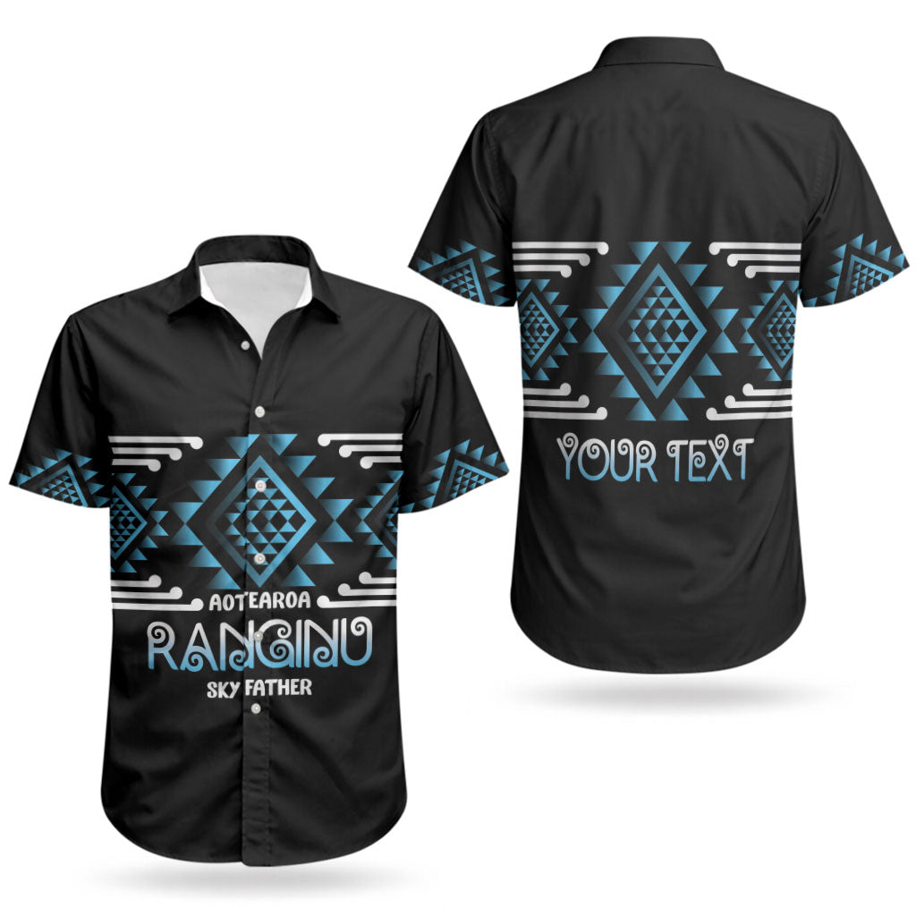 Aotearoa Atua Ranginui Personalised Couples Matching Summer Maxi Dress and Hawaiian Shirt Maori Sky Father Taniko Motifs