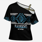 Aotearoa Atua Ranginui Personalised Cross Shoulder Shirt Maori Sky Father Taniko Motifs