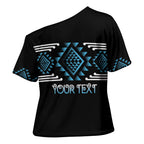 Aotearoa Atua Ranginui Personalised Cross Shoulder Shirt Maori Sky Father Taniko Motifs