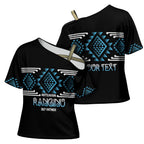 Aotearoa Atua Ranginui Personalised Cross Shoulder Shirt Maori Sky Father Taniko Motifs