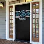 Aotearoa Atua Ranginui Personalised Door Cover Maori Sky Father Taniko Motifs
