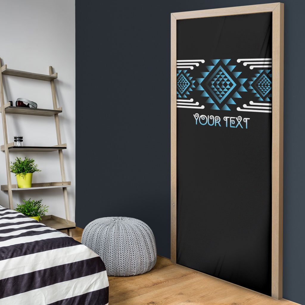 Aotearoa Atua Ranginui Personalised Door Cover Maori Sky Father Taniko Motifs