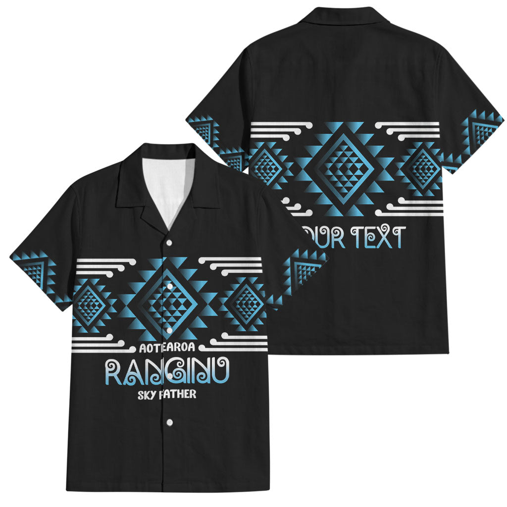 Aotearoa Atua Ranginui Personalised Family Matching Off Shoulder Maxi Dress and Hawaiian Shirt Maori Sky Father Taniko Motifs