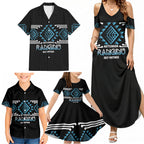 Aotearoa Atua Ranginui Personalised Family Matching Summer Maxi Dress and Hawaiian Shirt Maori Sky Father Taniko Motifs