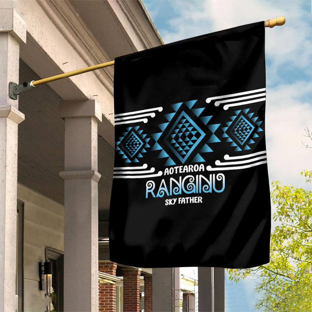 Aotearoa Atua Ranginui Garden Flag Maori Sky Father Taniko Motifs