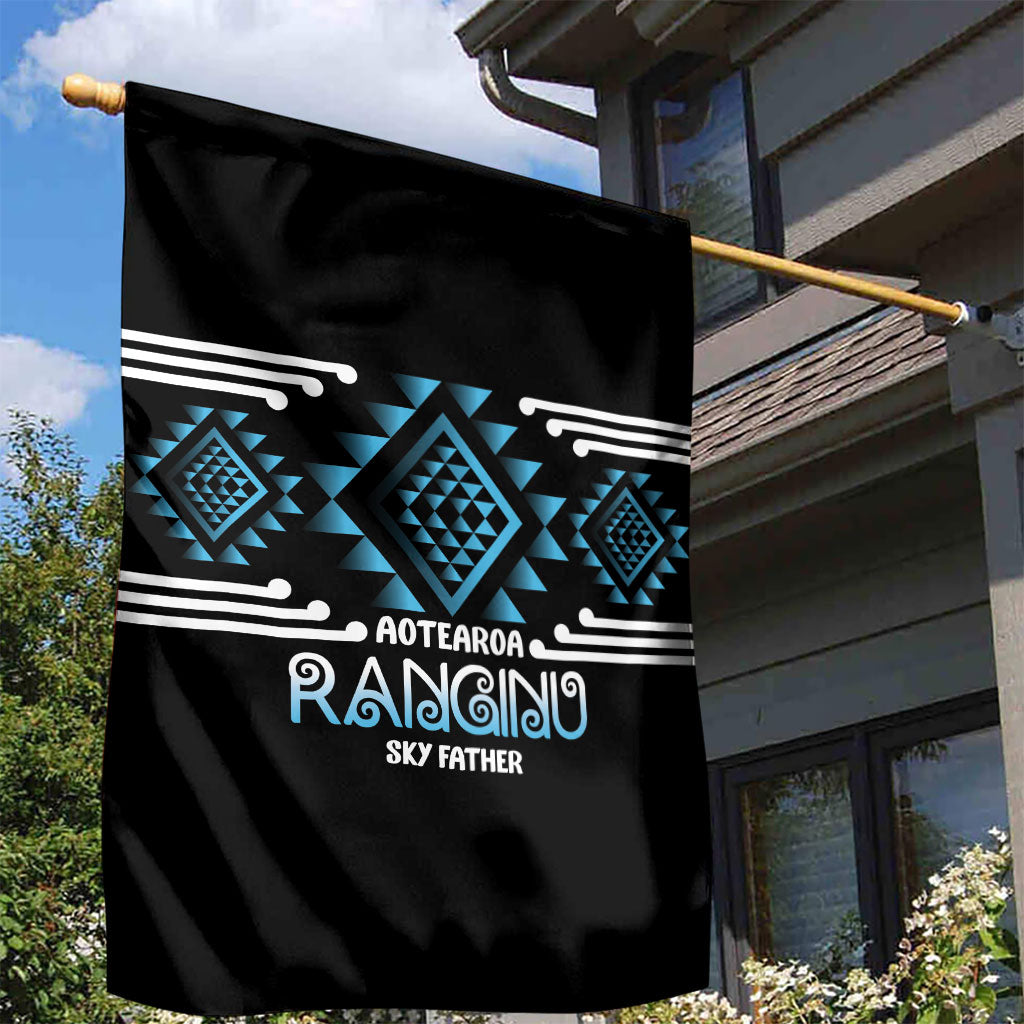 Aotearoa Atua Ranginui Garden Flag Maori Sky Father Taniko Motifs