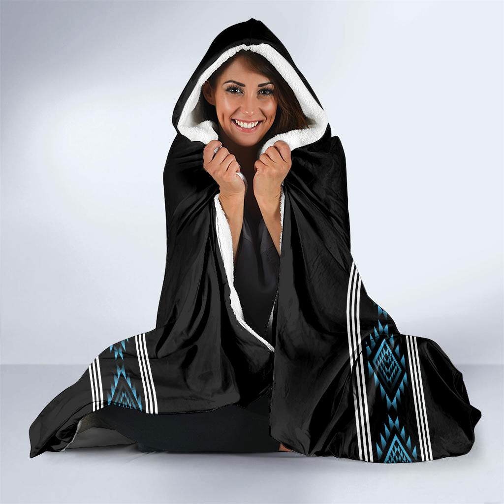 Aotearoa Atua Ranginui Hooded Blanket Maori Sky Father Taniko Motifs