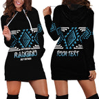 Aotearoa Atua Ranginui Personalised Hoodie Dress Maori Sky Father Taniko Motifs