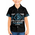 Aotearoa Atua Ranginui Personalised Kid Hawaiian Shirt Maori Sky Father Taniko Motifs