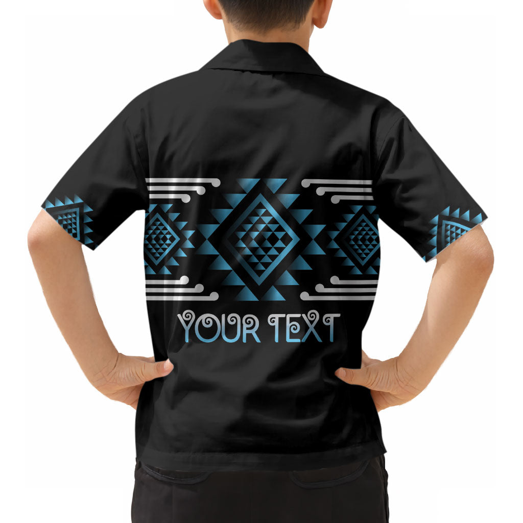 Aotearoa Atua Ranginui Personalised Kid Hawaiian Shirt Maori Sky Father Taniko Motifs
