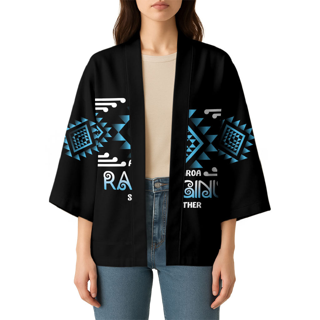 Aotearoa Atua Ranginui Personalised Kimono Maori Sky Father Taniko Motifs