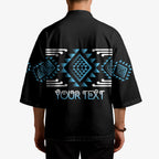 Aotearoa Atua Ranginui Personalised Kimono Maori Sky Father Taniko Motifs