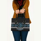 Aotearoa Atua Ranginui Leather Bag Maori Sky Father Taniko Motifs
