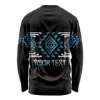 Aotearoa Atua Ranginui Personalised Long Sleeve Shirt Maori Sky Father Taniko Motifs