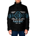 Aotearoa Atua Ranginui Personalised Padded Jacket Maori Sky Father Taniko Motifs