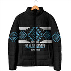 Aotearoa Atua Ranginui Personalised Padded Jacket Maori Sky Father Taniko Motifs