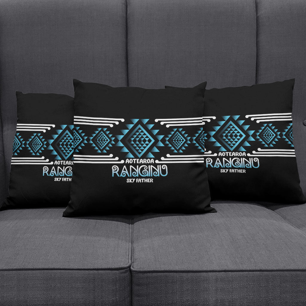 Aotearoa Atua Ranginui Pillow Cover Maori Sky Father Taniko Motifs