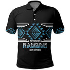 Aotearoa Atua Ranginui Personalised Polo Shirt Maori Sky Father Taniko Motifs