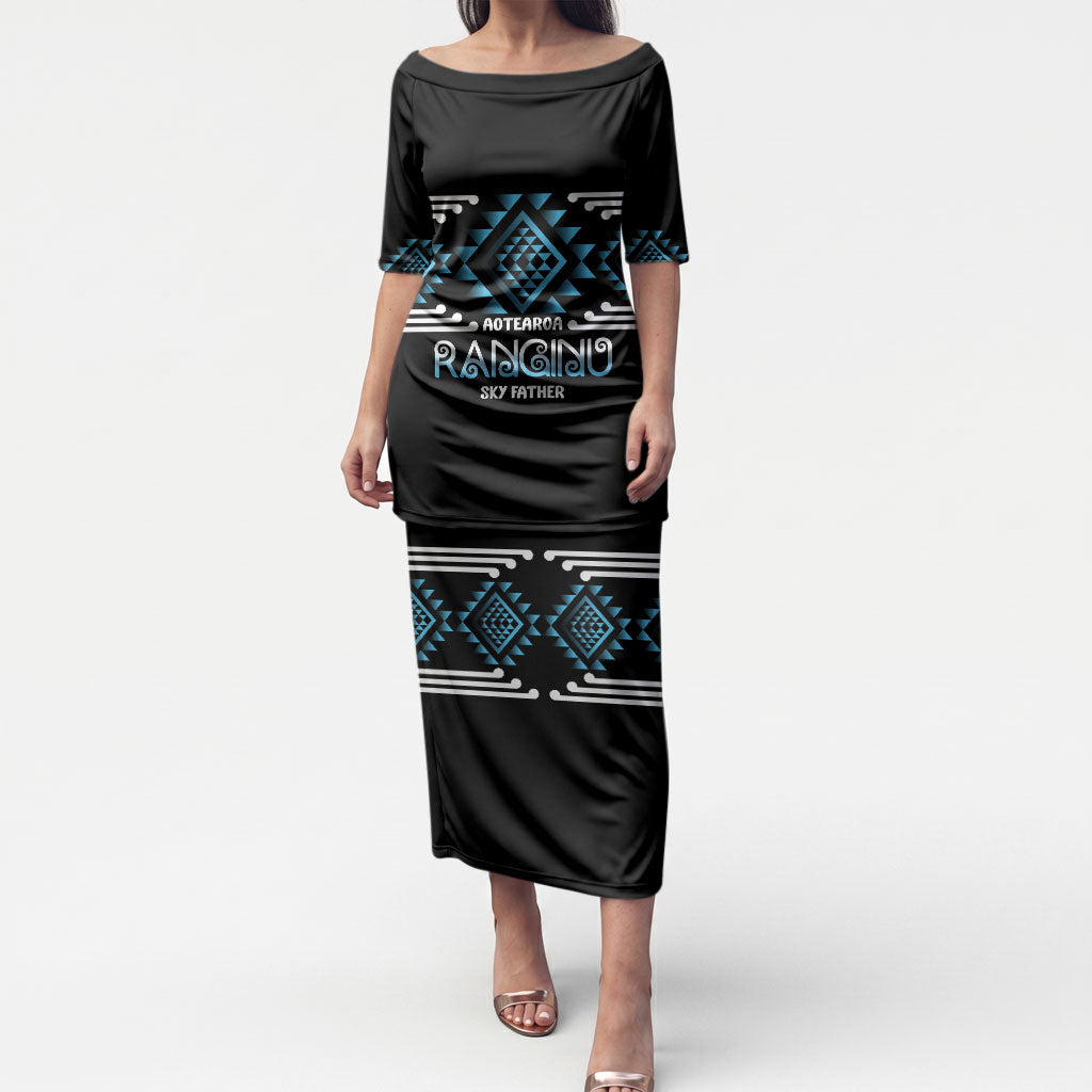 Aotearoa Atua Ranginui Personalised Puletasi Maori Sky Father Taniko Motifs