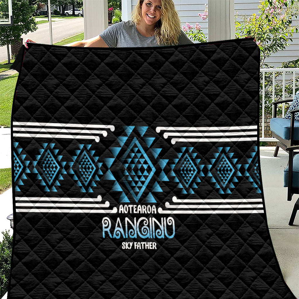 Aotearoa Atua Ranginui Quilt Maori Sky Father Taniko Motifs