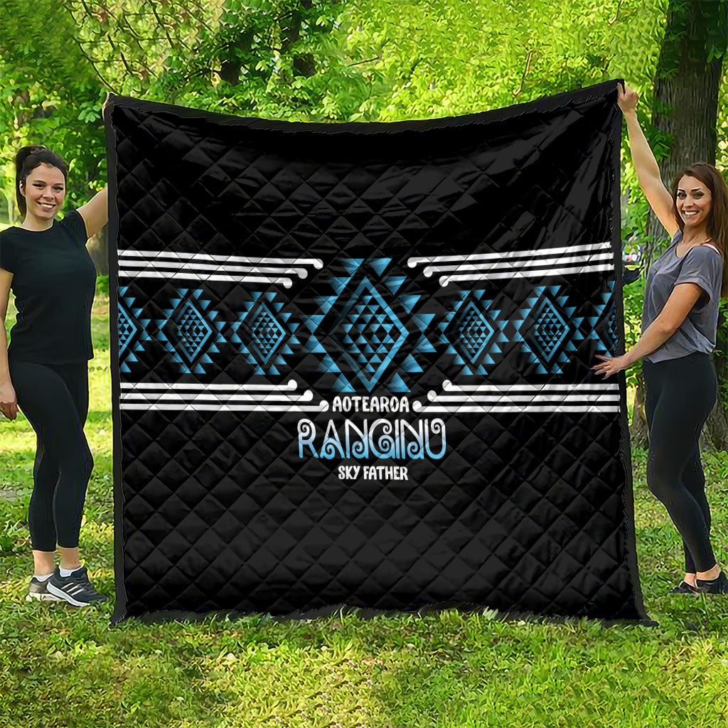 Aotearoa Atua Ranginui Quilt Maori Sky Father Taniko Motifs