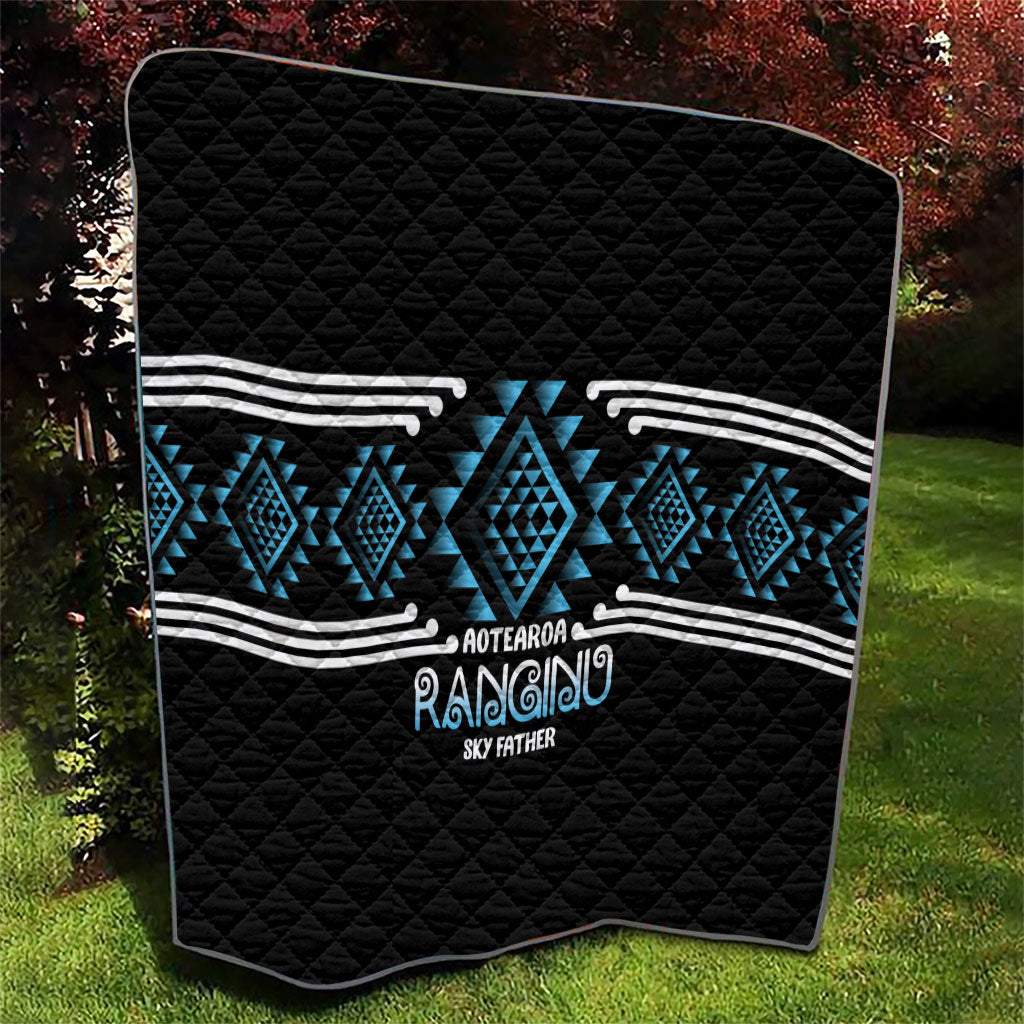 Aotearoa Atua Ranginui Quilt Maori Sky Father Taniko Motifs