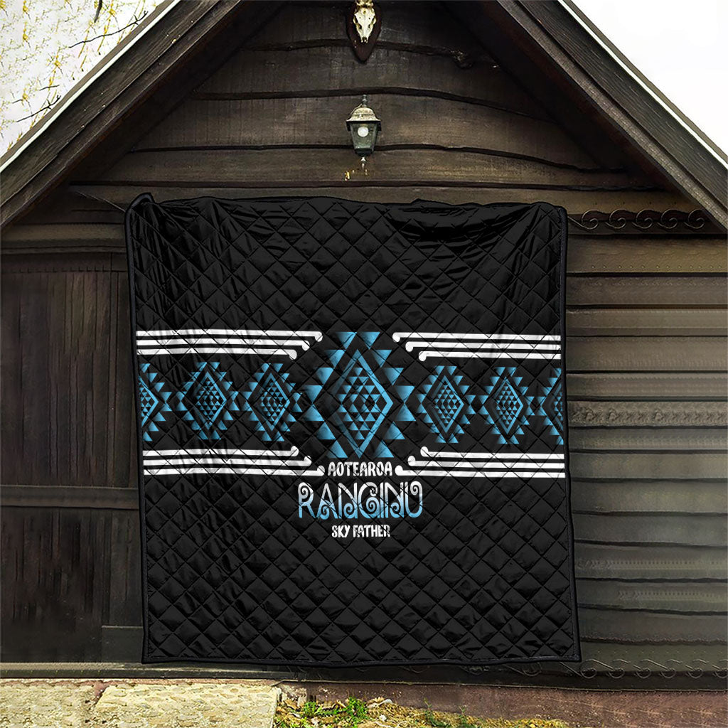 Aotearoa Atua Ranginui Quilt Maori Sky Father Taniko Motifs