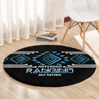Aotearoa Atua Ranginui Round Carpet Maori Sky Father Taniko Motifs