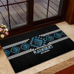 Aotearoa Atua Ranginui Rubber Doormat Maori Sky Father Taniko Motifs