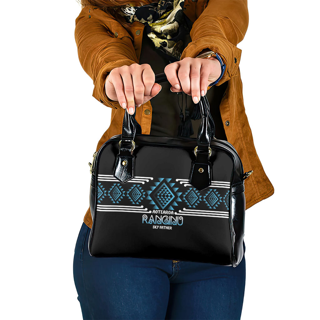 Aotearoa Atua Ranginui Shoulder Handbag Maori Sky Father Taniko Motifs