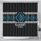 Aotearoa Atua Ranginui Shower Curtain Maori Sky Father Taniko Motifs