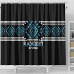 Aotearoa Atua Ranginui Shower Curtain Maori Sky Father Taniko Motifs