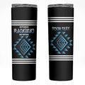 Aotearoa Atua Ranginui Personalised Skinny Tumbler Maori Sky Father Taniko Motifs