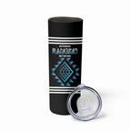 Aotearoa Atua Ranginui Personalised Skinny Tumbler Maori Sky Father Taniko Motifs