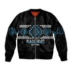 Aotearoa Atua Ranginui Personalised Sleeve Zip Bomber Jacket Maori Sky Father Taniko Motifs