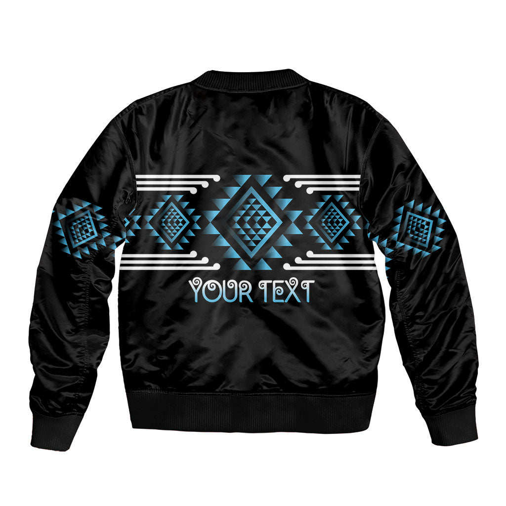 Aotearoa Atua Ranginui Personalised Sleeve Zip Bomber Jacket Maori Sky Father Taniko Motifs