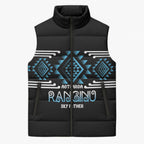 Aotearoa Atua Ranginui Personalised Sleeveless Puffer Jacket Maori Sky Father Taniko Motifs