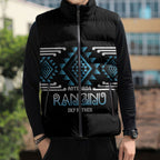 Aotearoa Atua Ranginui Personalised Sleeveless Puffer Jacket Maori Sky Father Taniko Motifs