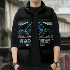 Aotearoa Atua Ranginui Personalised Sleeveless Puffer Jacket Maori Sky Father Taniko Motifs
