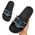 Aotearoa Atua Ranginui Slide Sandals Maori Sky Father Taniko Motifs