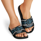 Aotearoa Atua Ranginui Slide Sandals Maori Sky Father Taniko Motifs
